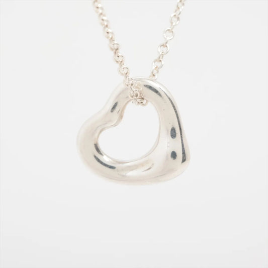Tiffany & Co. Open Heart Pendant Necklace 925 Silver