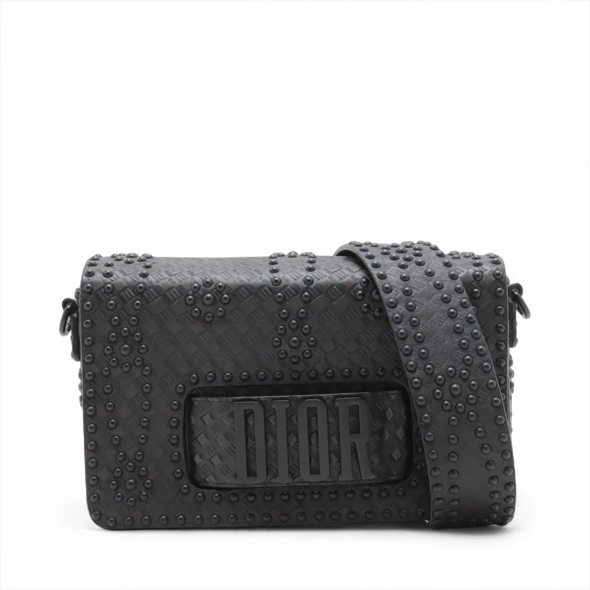 Christian Dior Dio(R)evolution Leather Shoulder Bag Black