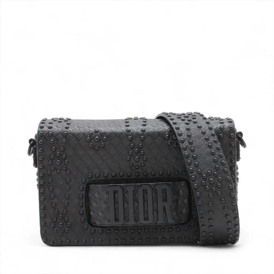 Christian Dior Dio(R)evolution Leather Shoulder Bag Black