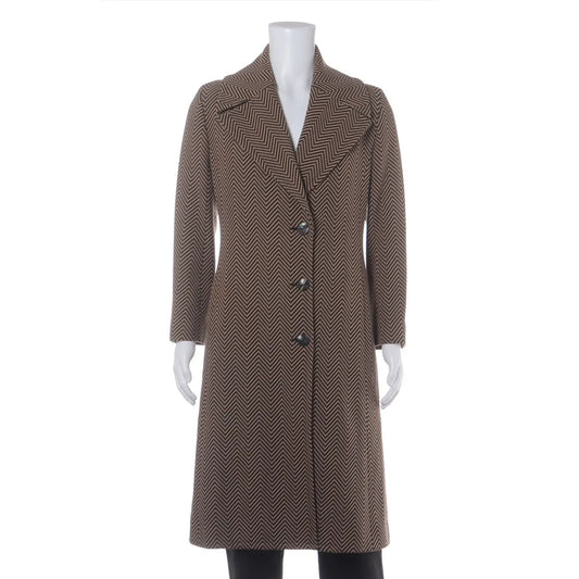Celine Chevron Wool Coats Brown — product photo 1