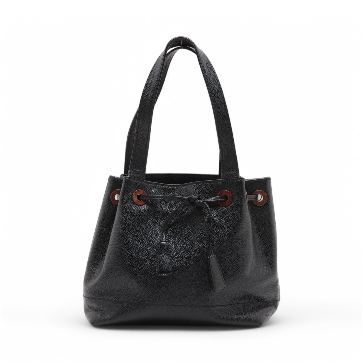 Chanel CC Logo Caviar Skin Drawstring Tote Bag Black * PREORDER *