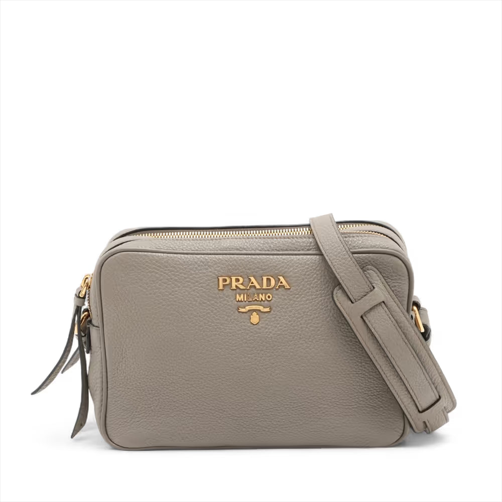 Prada Vitello Daino Leather Shoulder Bag Beige