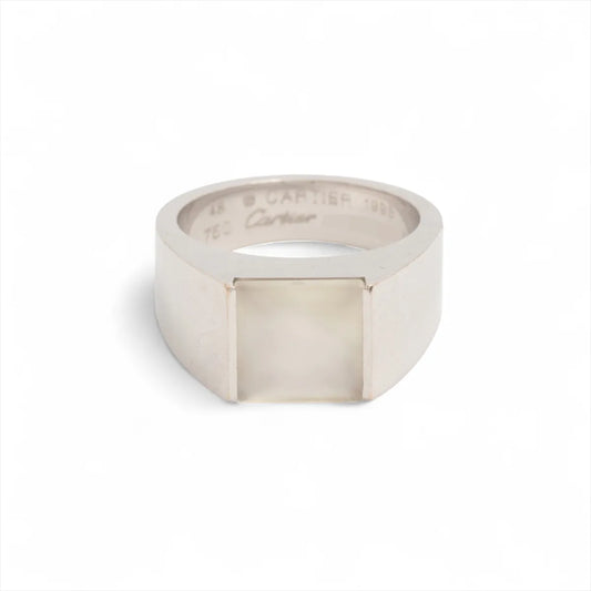 Cartier Tank Moonstone Ring White Gold
