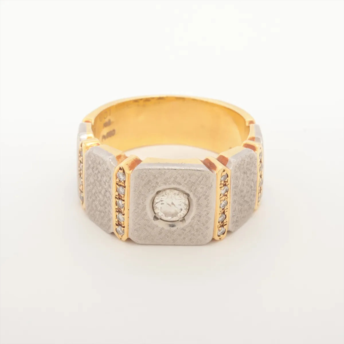 Diamond Two-toned Ring Yellow Gold x Platinum