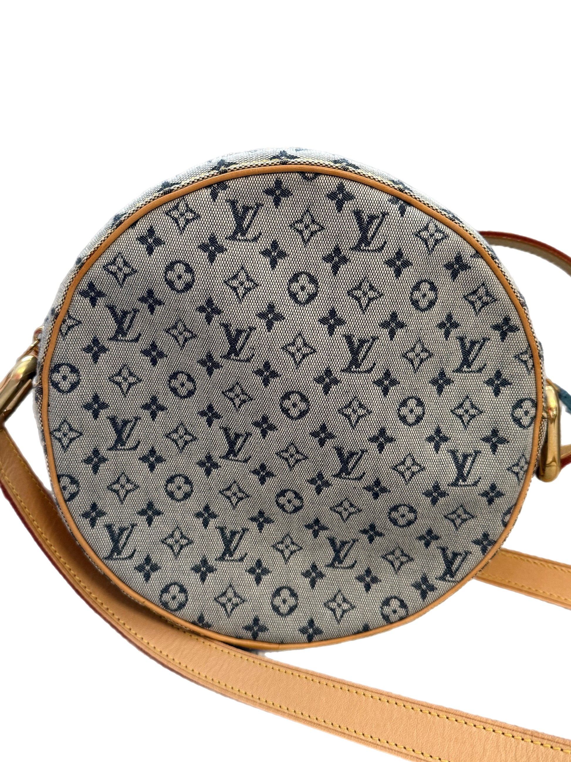 #1 Buy Second Hand Louis Vuitton Monogram Jeanne Round Shoulder Bag Blue