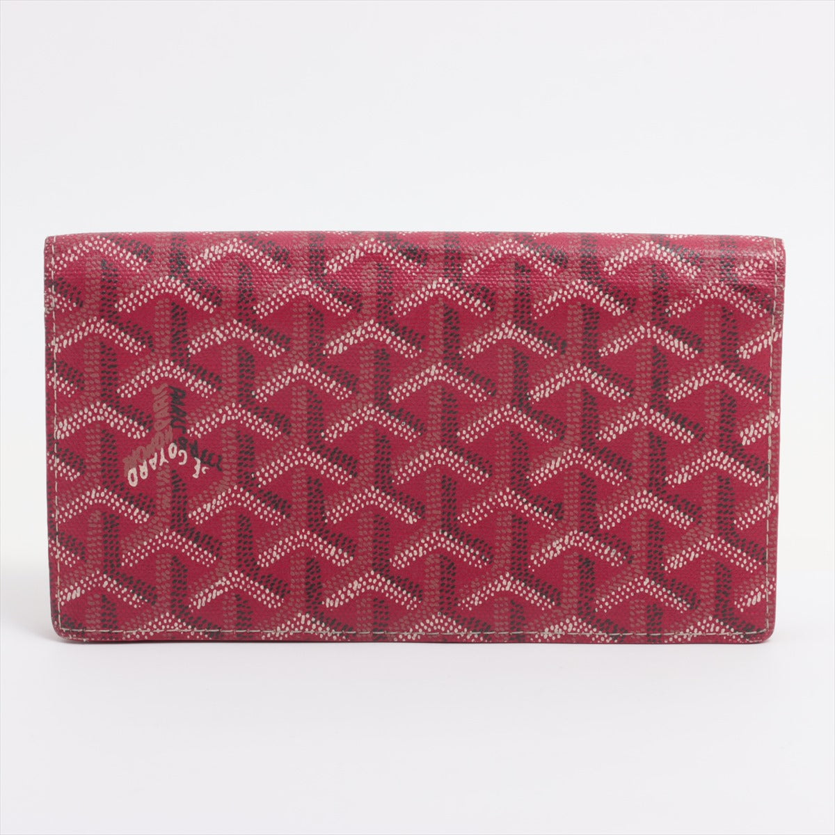 #1 Goyard Leather Long Bifold Wallet Red