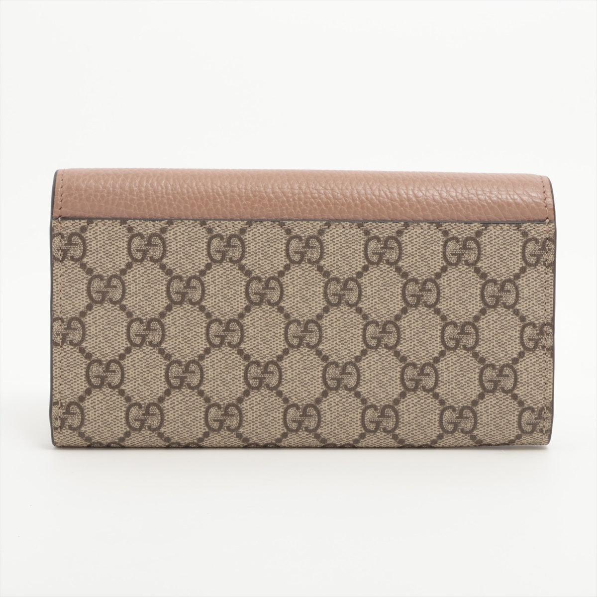 #1 Gucci GG Logo Leather Wallet Beige