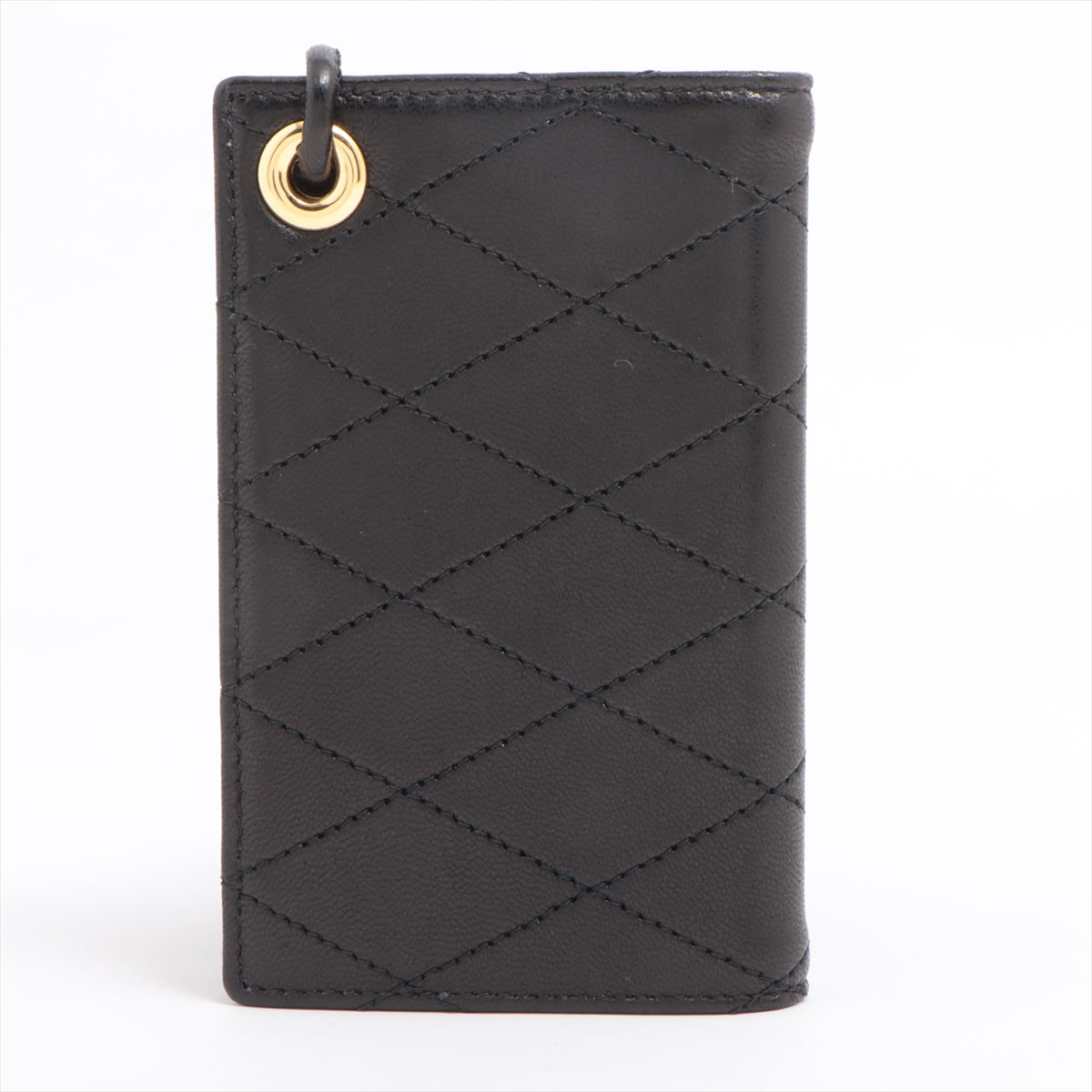 #1 Saint Laurent Leather Strap Card Case Black