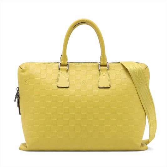 Louis Vuitton Damier Infini Porte Documents Jour Yellow