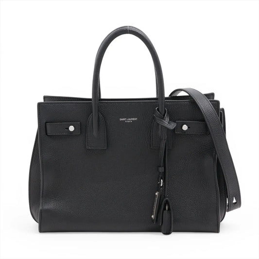 Saint Laurent Paris Sac de Jour Nano Leather Two-Way Shoulder Bag Black