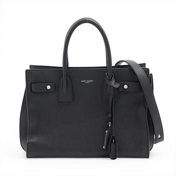Saint Laurent Paris Sac de Jour Nano Leather Two-Way Shoulder Bag Black