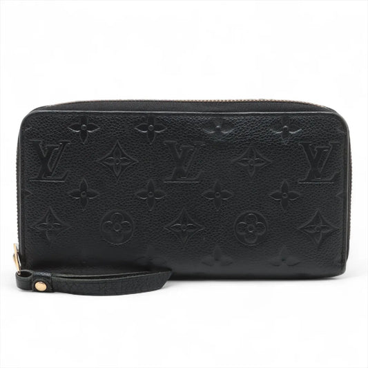 Louis Vuitton Monogram Empreinte Zippy Wallet Black