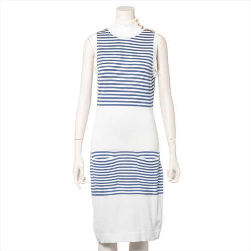 Chanel Vintage Coco Button Turtleneck Knitted Sleeveless Dress