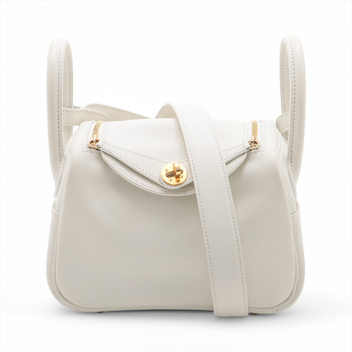 Hermes Lindy Mini 20 Veau Swift Shoulder Bag New White * PREORDER *