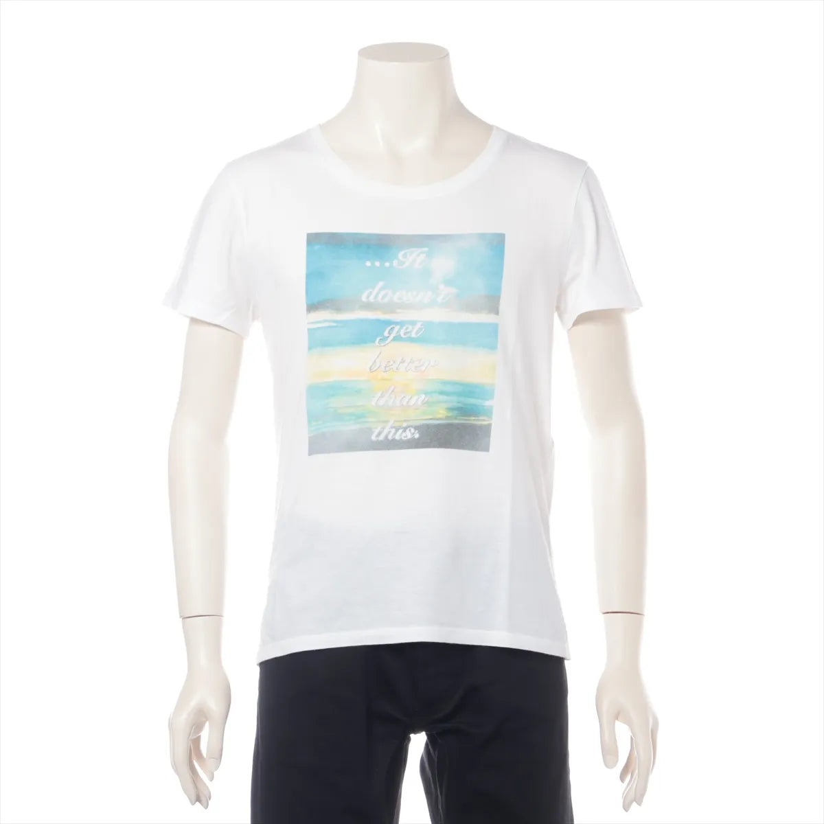 Celine Printed Statement Cotton T-shirt White