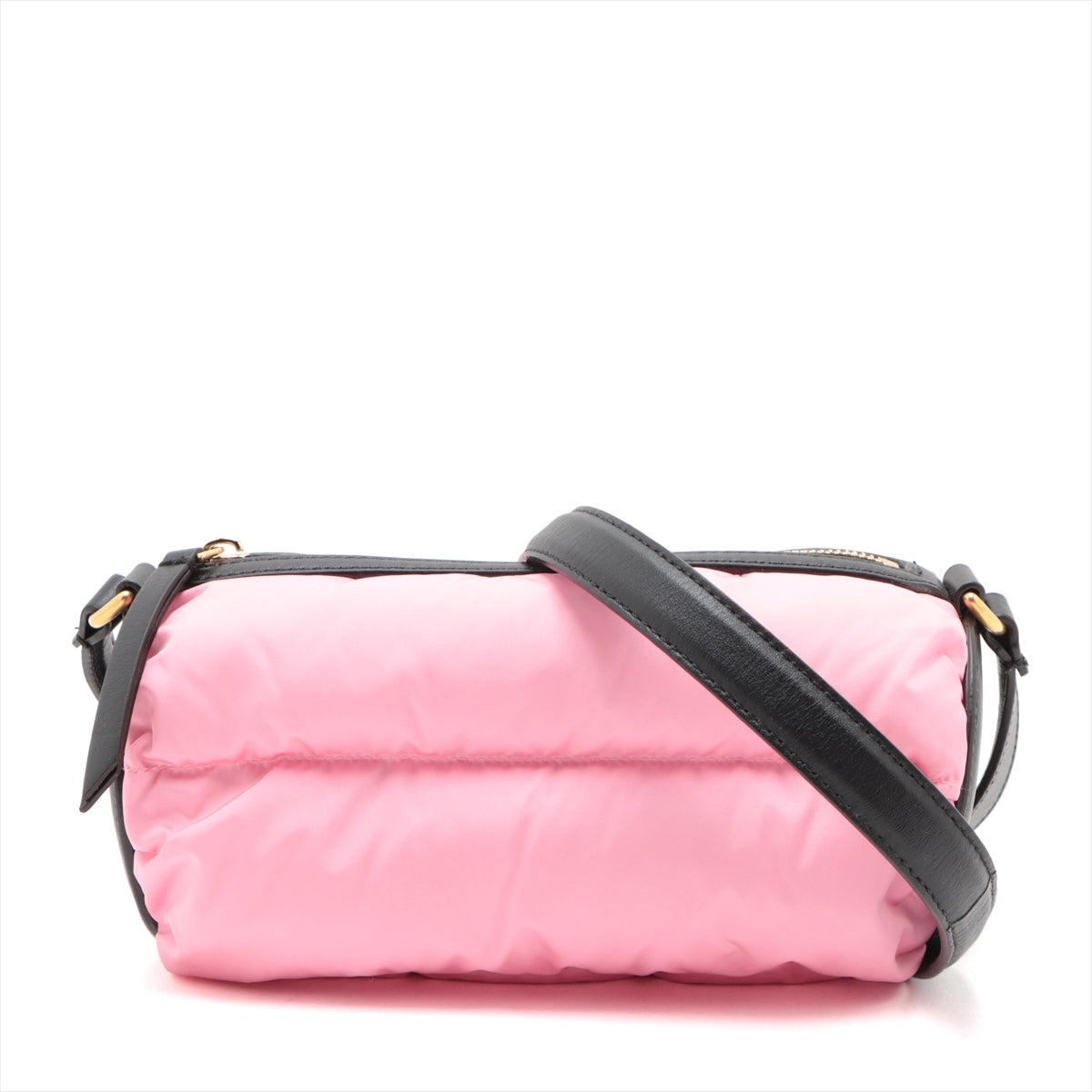 Moncler Keoni Nylon Leather Duffle Shoulder Bag Pink x Black