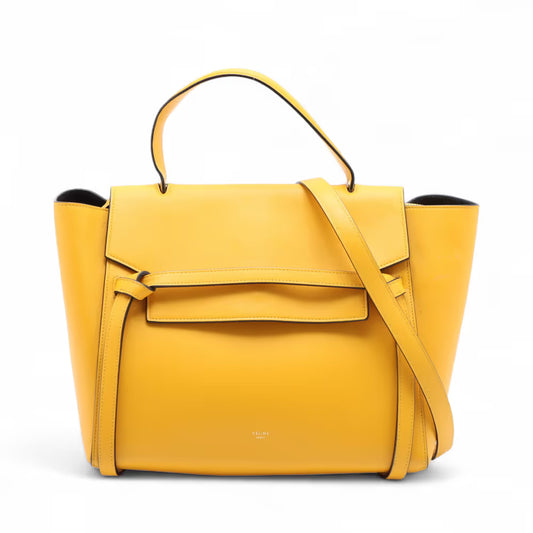 Celine Belt Bag Mini Leather Two-Way Handbag Yellow