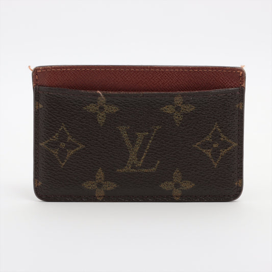 Louis Vuitton Monogram Card Case Brown