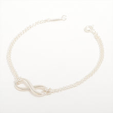 Load image into Gallery viewer, Best Tiffany &amp; Co. Infinity Double Chain Bracelet Silver