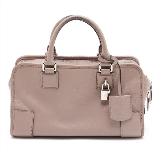 Loewe Amazona 28 Leather Handbag Beige