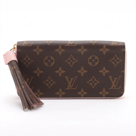 Louis Vuitton Monogram Tassel Zippy Wallet Rose Ballerine