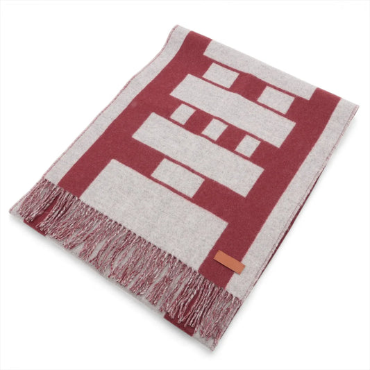 Hermès Contests Cashmere Scarf Bordeaux x Gray