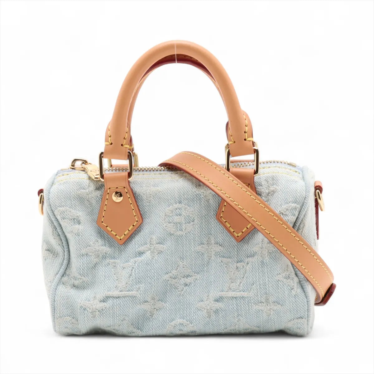 Louis Vuitton Monogram Denim Nano Speedy Blue