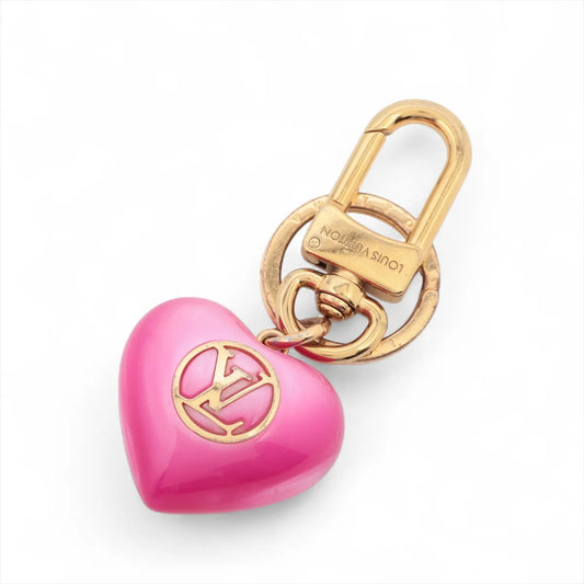 Louis Vuitton Pink LV Heart Bag Charm