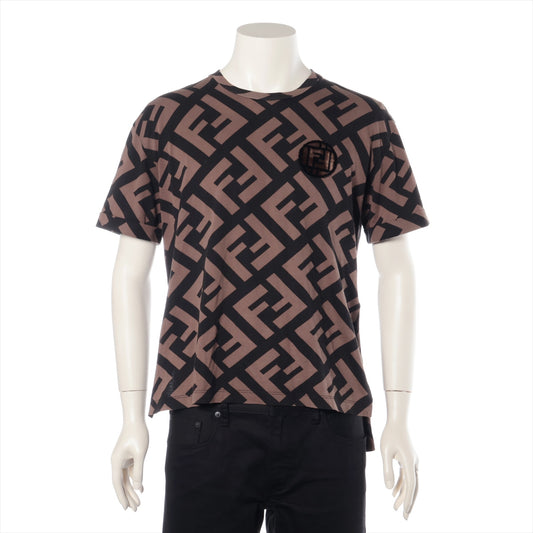 Fendi Zucca  Cotton T-shirt Black × Brown