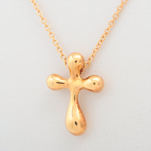 Tiffany & Co. Small Cross Pendant Necklace Gold