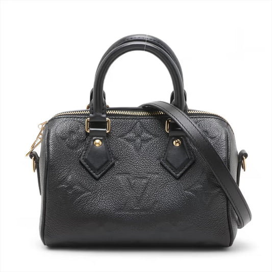 Louis Vuitton Monogram Empreinte Speedy Bandouliere 20 Black