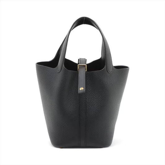 Hermès Taurillon Clemence Picotin Lock 18 PM Black