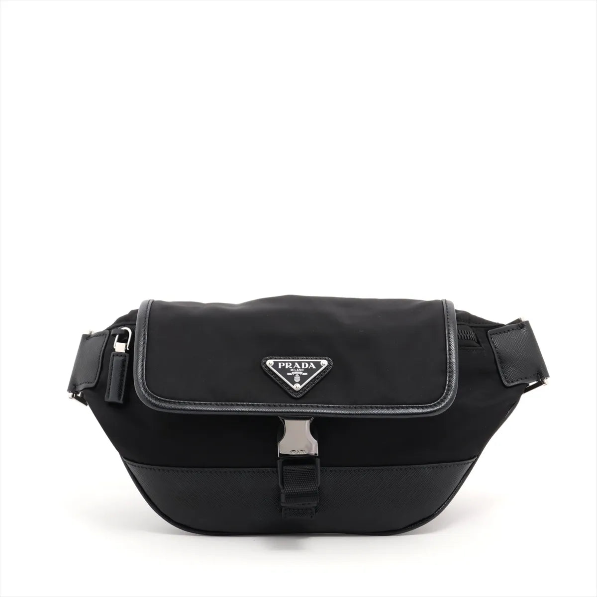 Prada Tessuto Nylon x Leather Bumbag Black