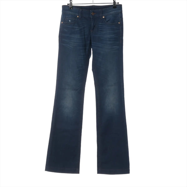 Gucci Cotton Polyurethane Denim Pants Blue