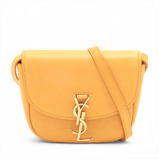Saint Laurent Paris Kaia Leather Shoulder Bag Yellow