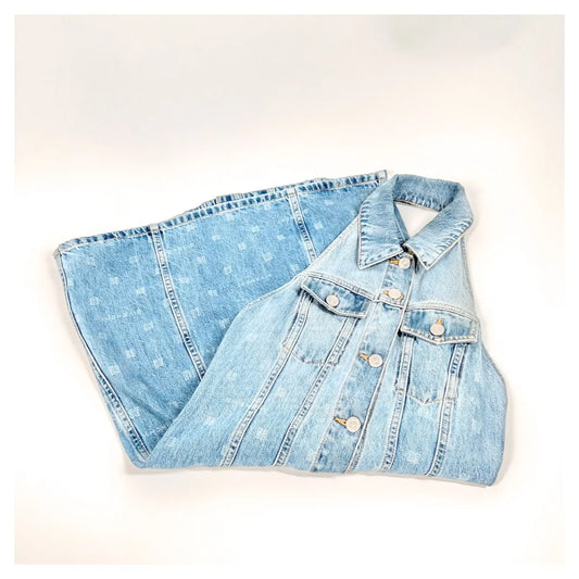 Givenchy Backless Neck Halter Cotton Denim Dress Blue