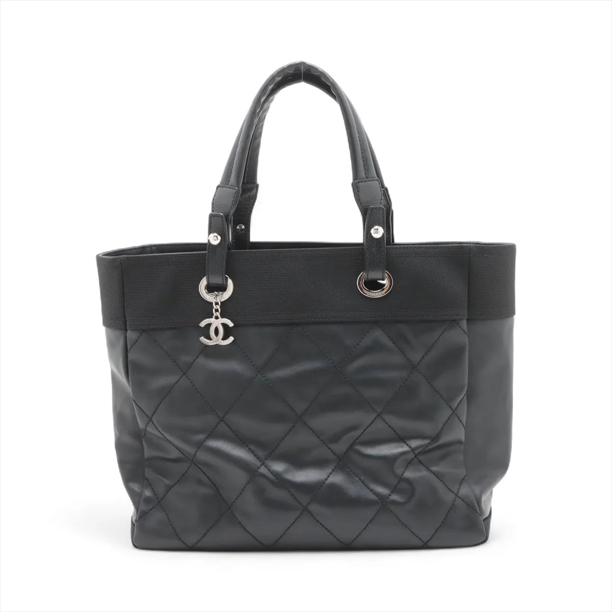 Chanel Matelasse Paris Biarritz MM Tote Bag Black