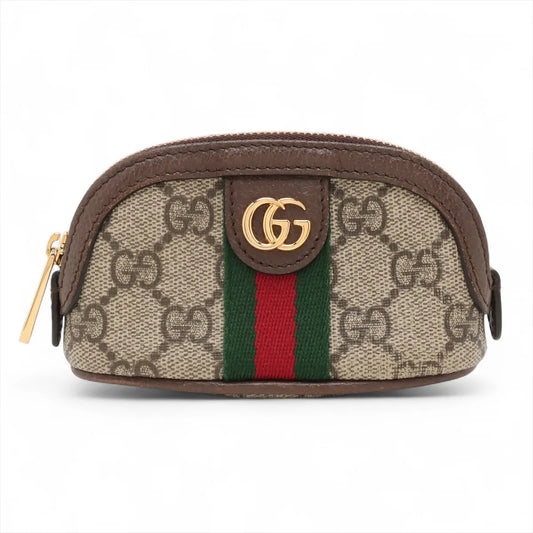 Gucci GG Supreme Leather Coin Purse Beige