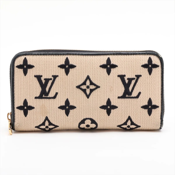 Louis Vuitton By The Pool Zippy Wallet Black x Beige