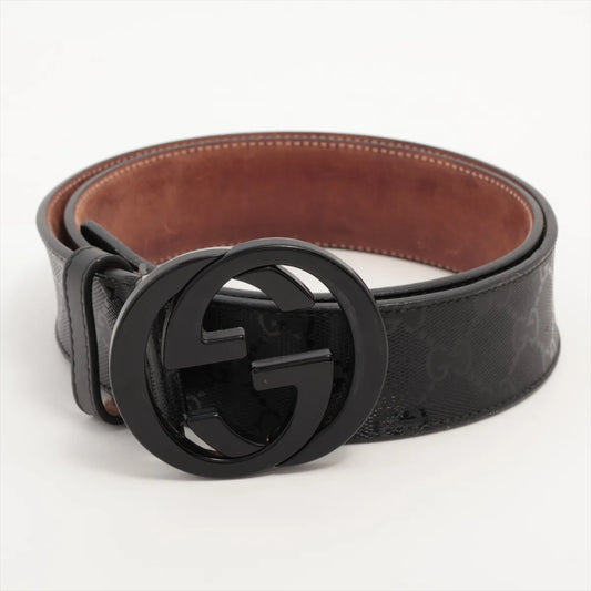 Gucci Interlocking GG Logo Leather Belt