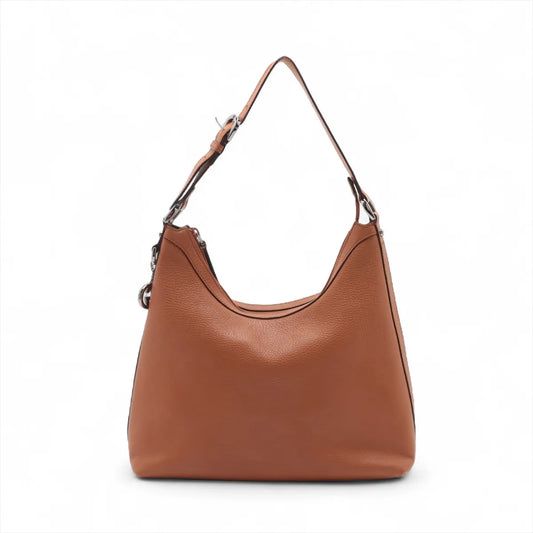 Gucci Leather Hobo Shoulder Bag Brown