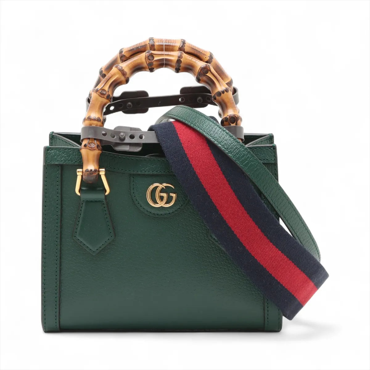 Gucci Bamboo Diana Leather Two-Way Handbag Green