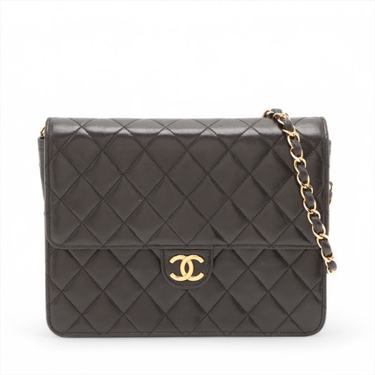 Chanel CC Logo Matelasse Lambskin Chain Shoulder Bag Black * PREORDER *