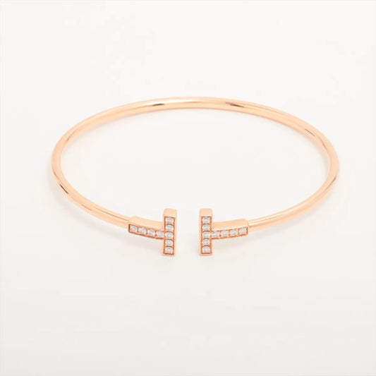 Tiffany & Co. T Wire Diamond Bangle Rose Gold