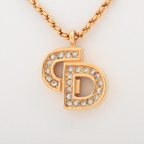 Dior CD Initial Rhinestone Logo Necklace