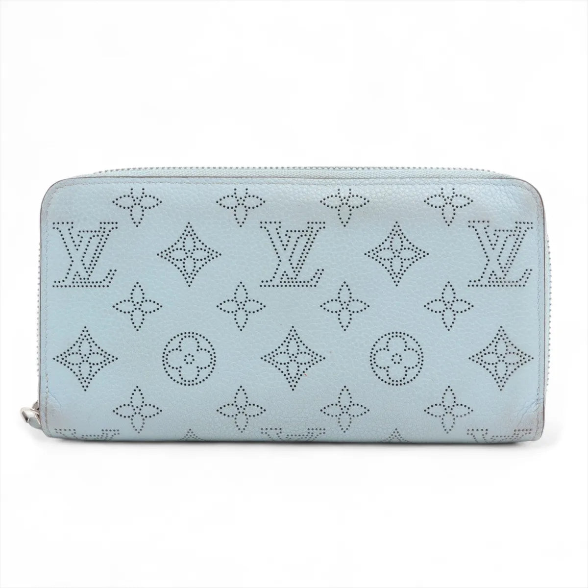 Louis Vuitton Monogram Mahina Zippy Wallet Blue