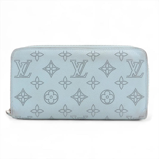 Louis Vuitton Monogram Mahina Zippy Wallet Blue