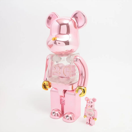 Bearbrick 2G Chrome Figurine 100% 400% Plastic Pink