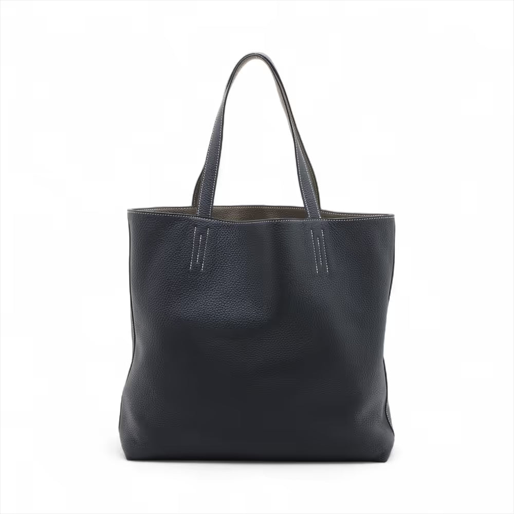 Hermès Double Sens 36 Taurillon Clemence Bleu Nuit x Ethane