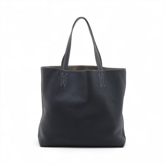 Hermès Double Sens 36 Taurillon Clemence Bleu Nuit x Ethane
